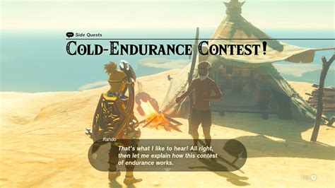 Zelda Tears of the Kingdom cold endurance contest guide